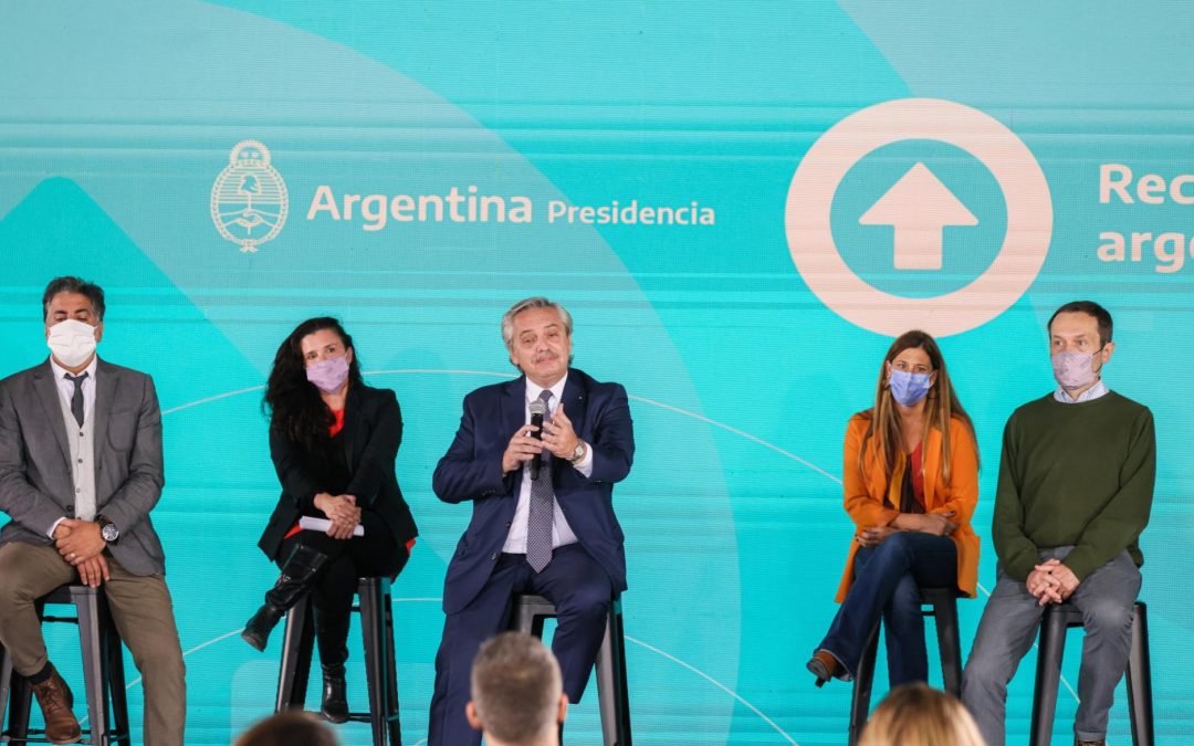 “La crisis no nos detiene, nada nos frena”, sostuvo el presidente al presentar el Plan Contenidos Argentinos